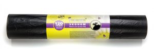 Мешки для мусора 120 л , черные , серия Эконом , ( ПВД , 20 мкн , 25 шт в рулоне ) ВР-0068